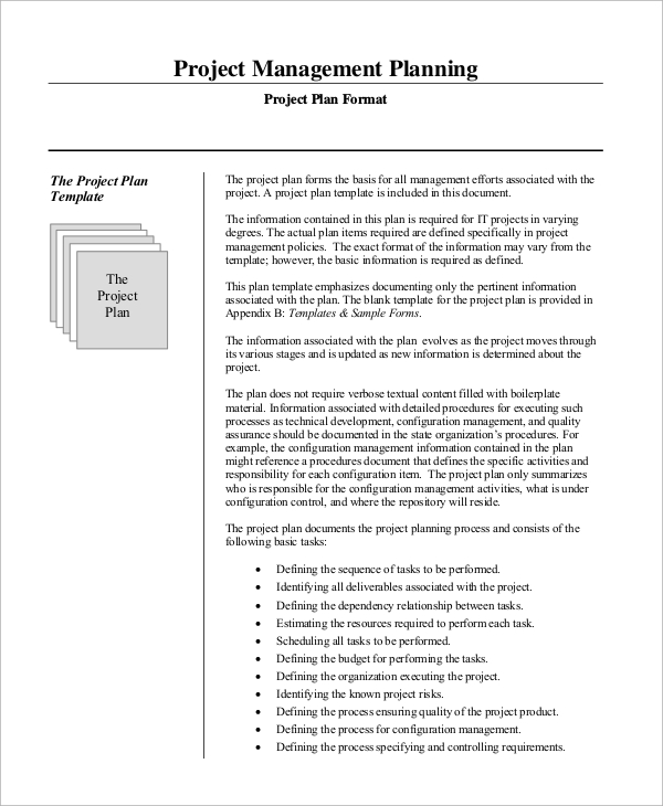 it project management plan format