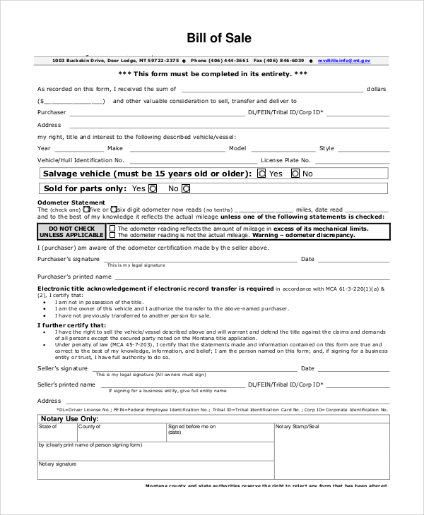7 sample car bill of sale 8 examples in word pdf sample of bill of sale for vehicle