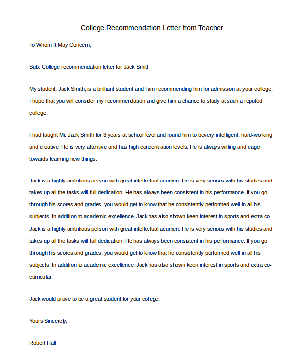 college recommendation letter from teacher2