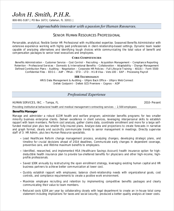 FREE 9 Sample Resume Summary Statement Templates In MS Word PDF