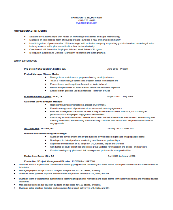 Master Degree Master Degree Resume Sample