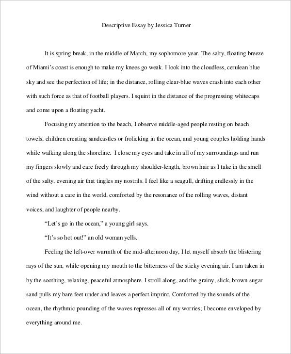 narrative essay example pdf