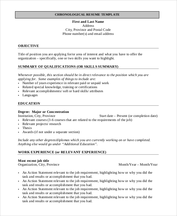 FREE 9 Simple Resume Format In MS Word