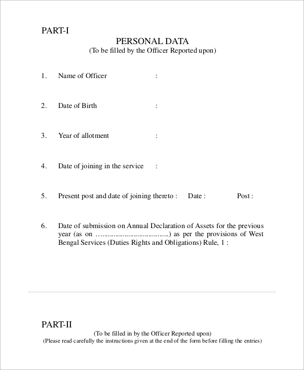 Self Appraisal Form Sample Output 3