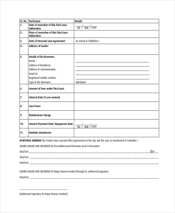 Free 10 Sample Loan Agreement Forms In Pdf Ms Word Google Docs Pages