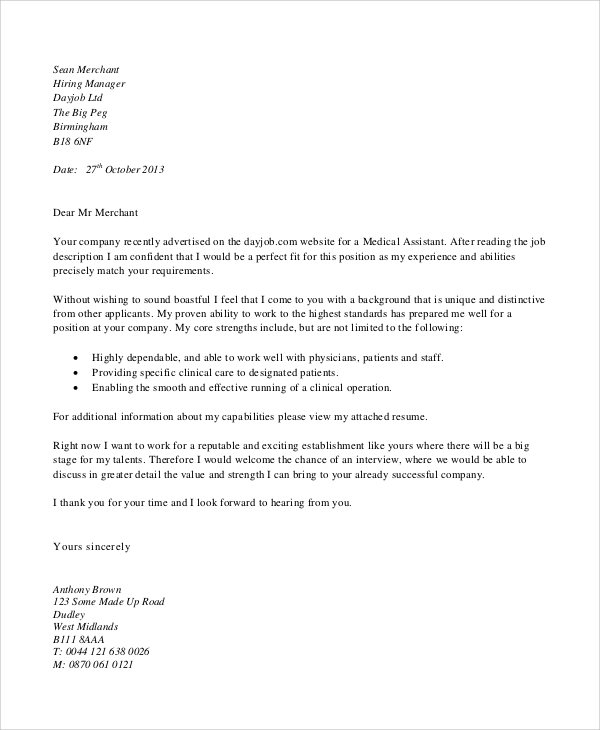 cover letter for care assistant with no experience sample