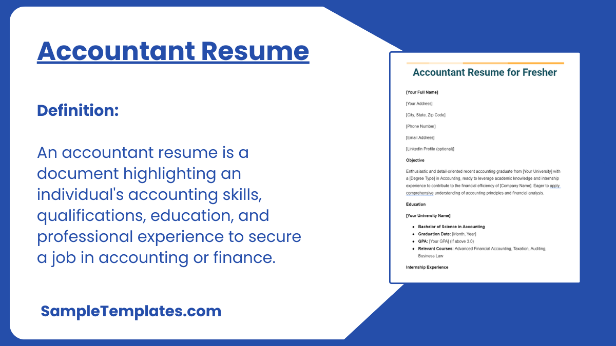 Accountant Resume