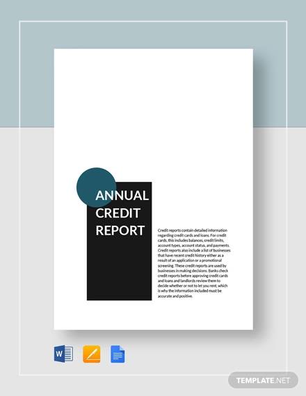 annual report credit