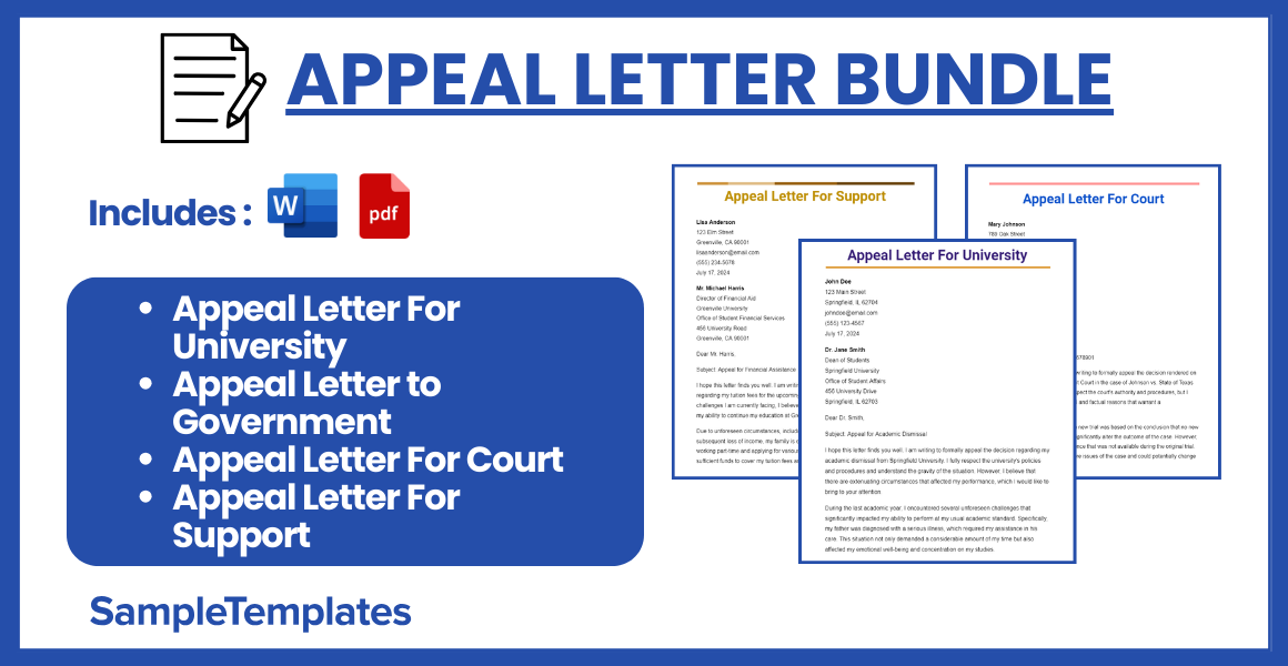 appeal letter bundle