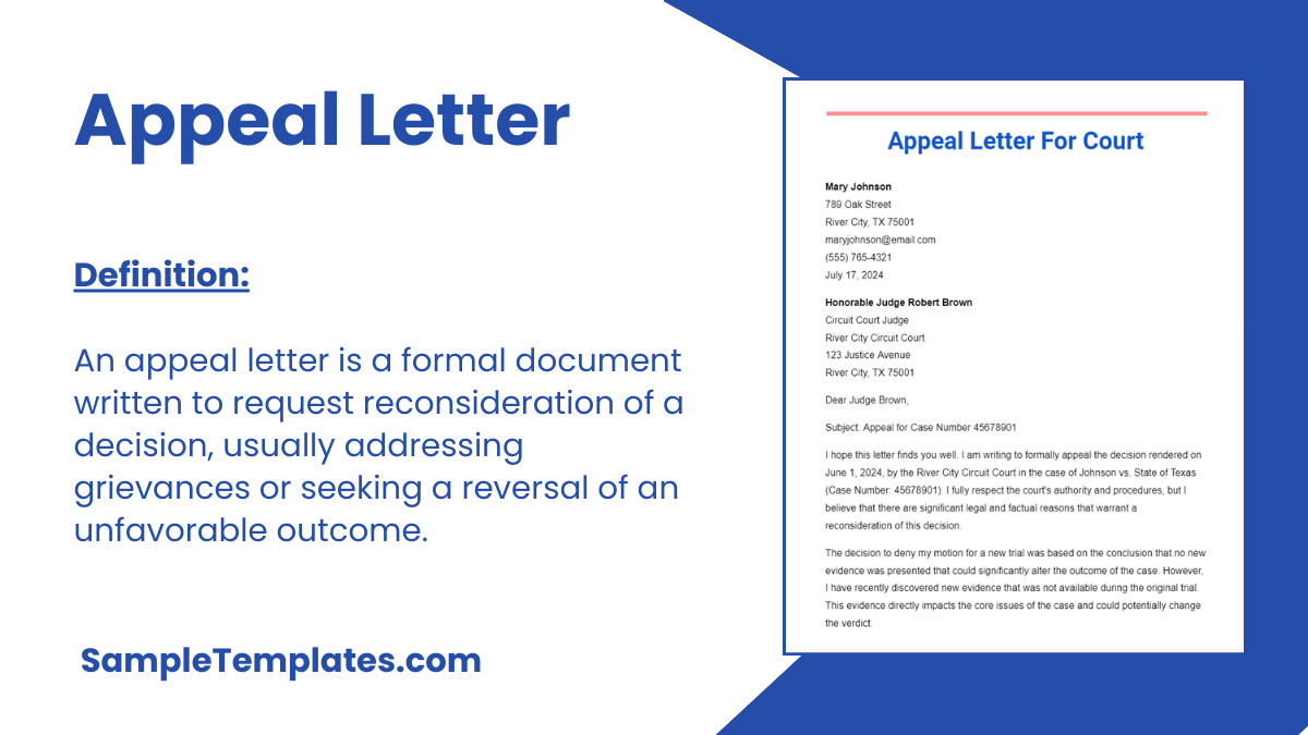 Appeal Letter