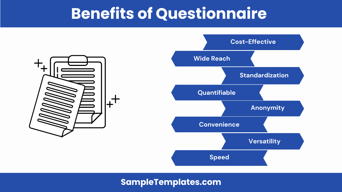 benefits of questionnaire