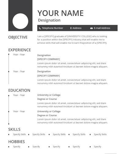 blank resume template1