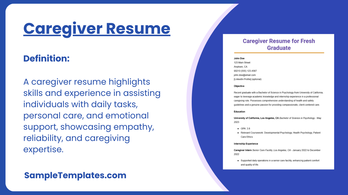 Caregiver Resume