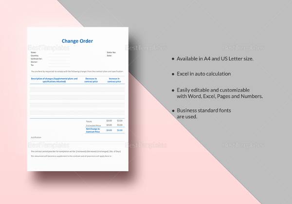 change order template