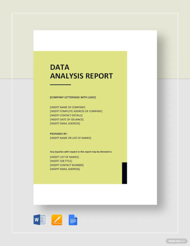 data analysis report template