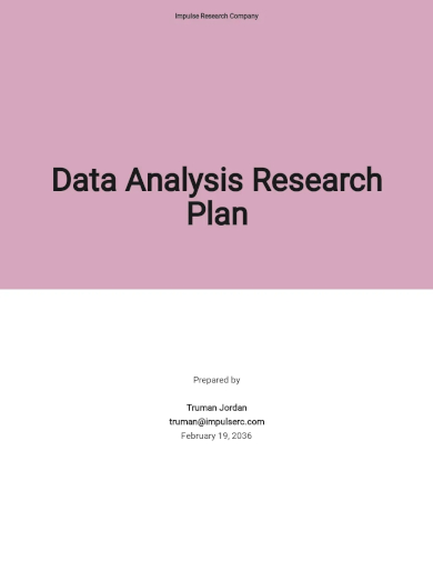 data analysis research plan template