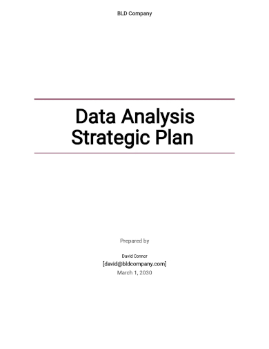 data analysis strategic plan template