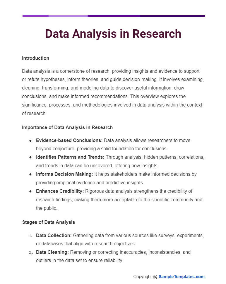 data analysis in research
