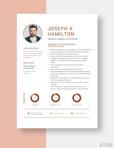 general ledger accountant resume template