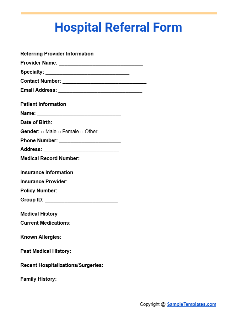 hospital referral form