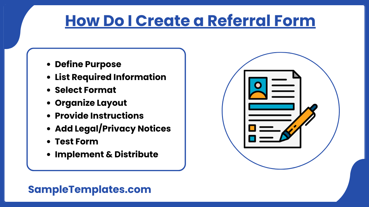 how do i create a referral form