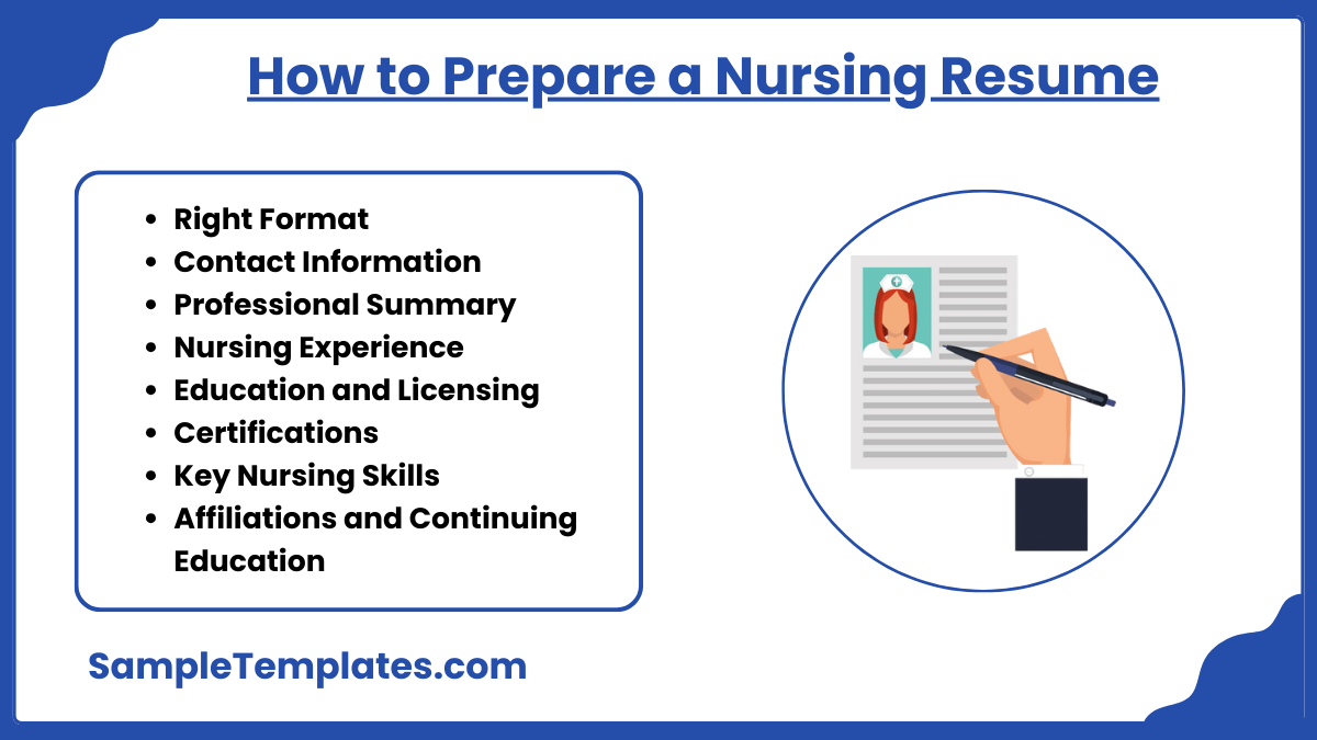 how to prepare a nursing resume