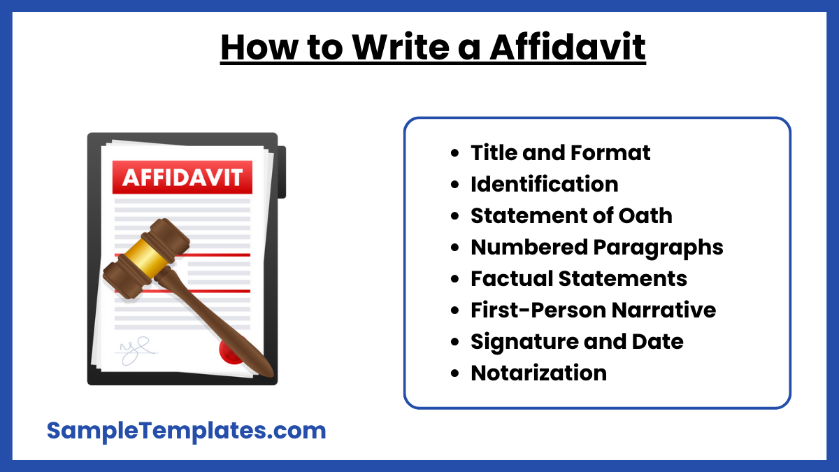 how to write a affidavit