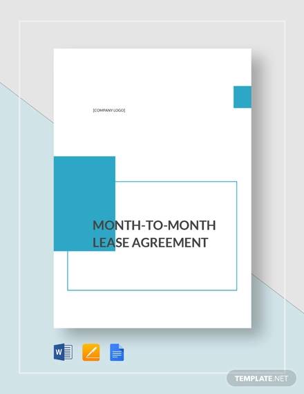month to month lease agreement template