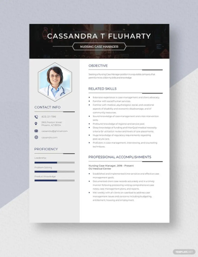 nursing case manager resume template