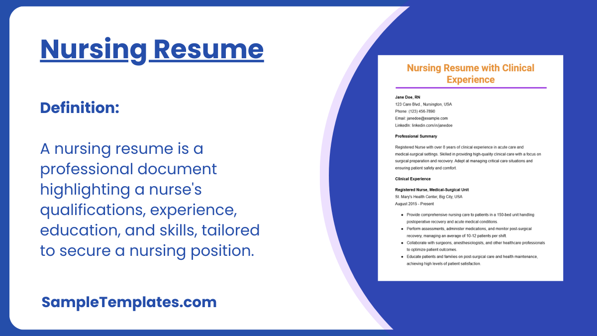 Nursing Resume