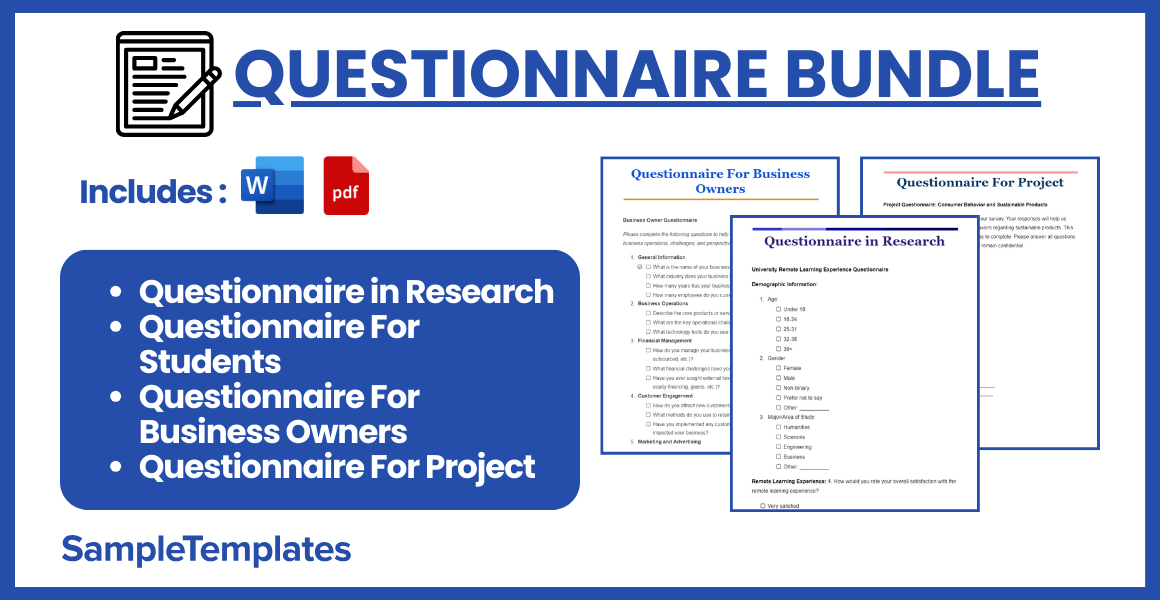 questionnaire bundle