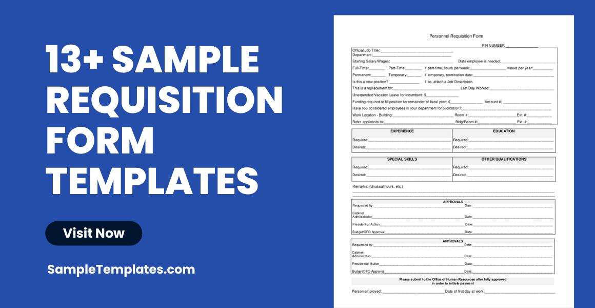 requisition form template