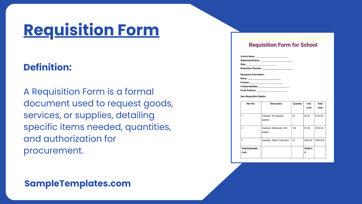 Requisition Form