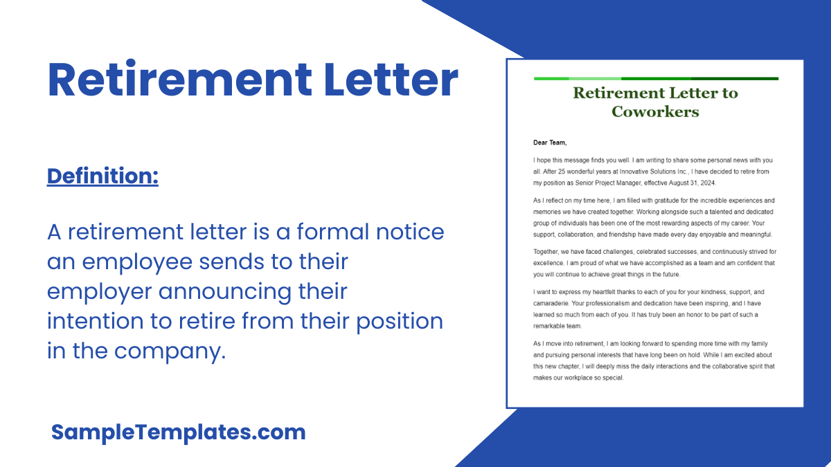 Retirement Letter