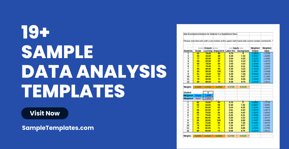 sample data analysis template