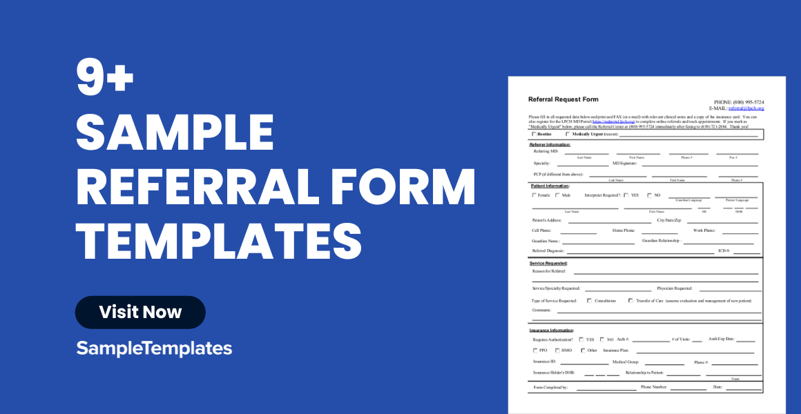 sample referral form template