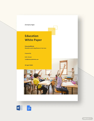 simple education white paper template