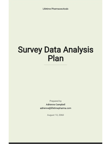 survey data analysis plan template