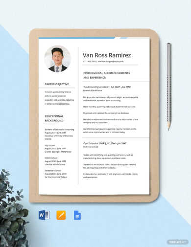 tax accountant resume template