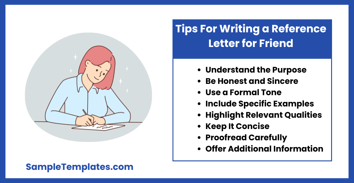 tips for writing a reference letter for friend