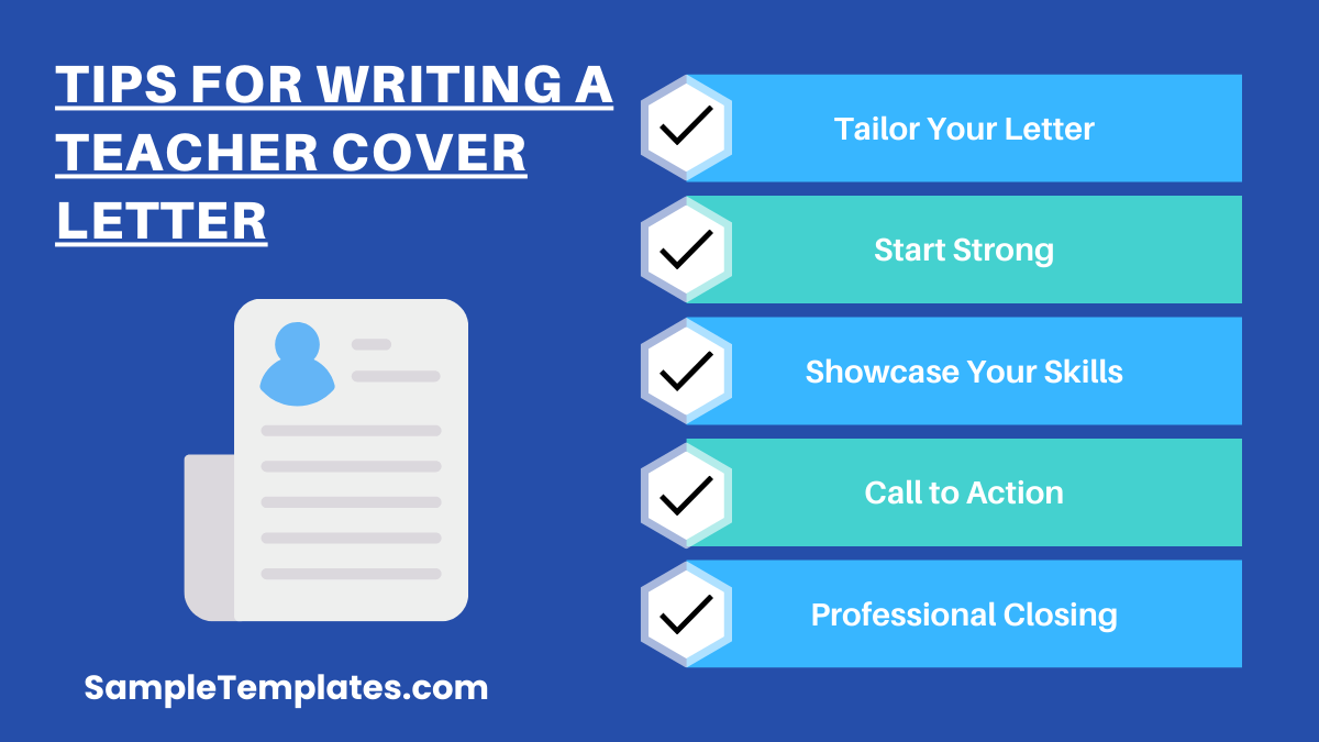 tips for writing a teacher cover letter