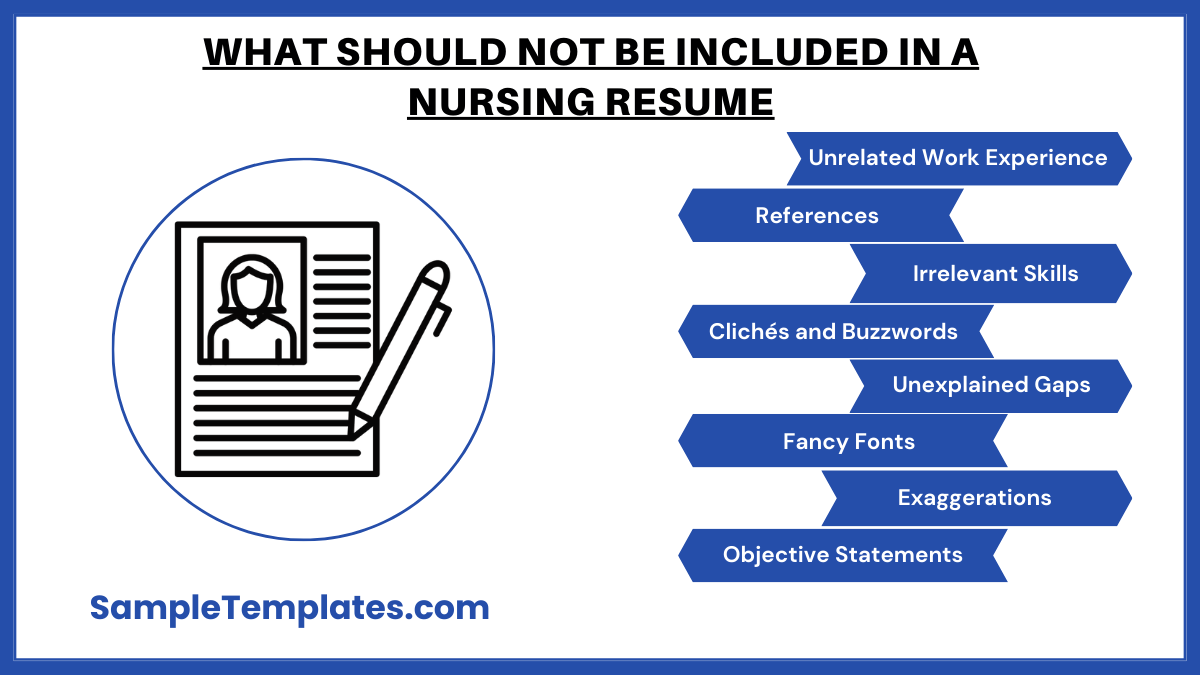 what should not be included in a nursing resume