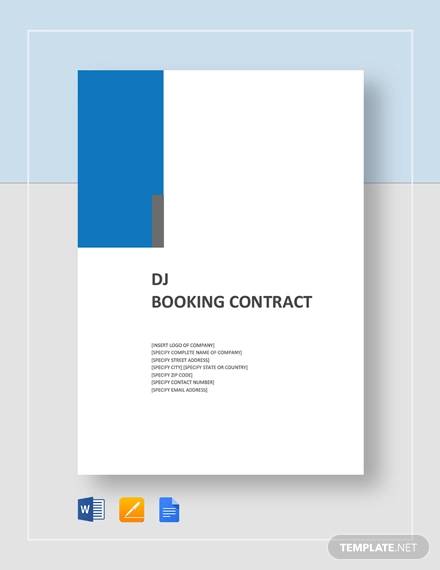 dj booking contract