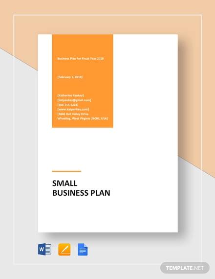 FREE 18  Sample Small Business Plan Templates in PDF MS Word Google