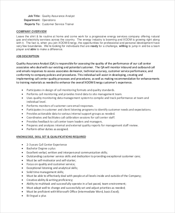 call-center-quality-assurance-analyst-resume-sample-resume-gallery