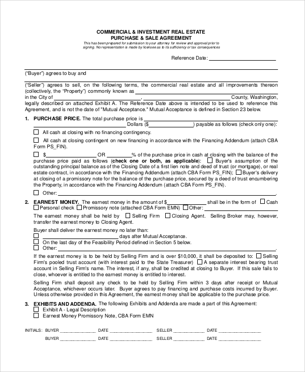 commercial lease purchase agreement