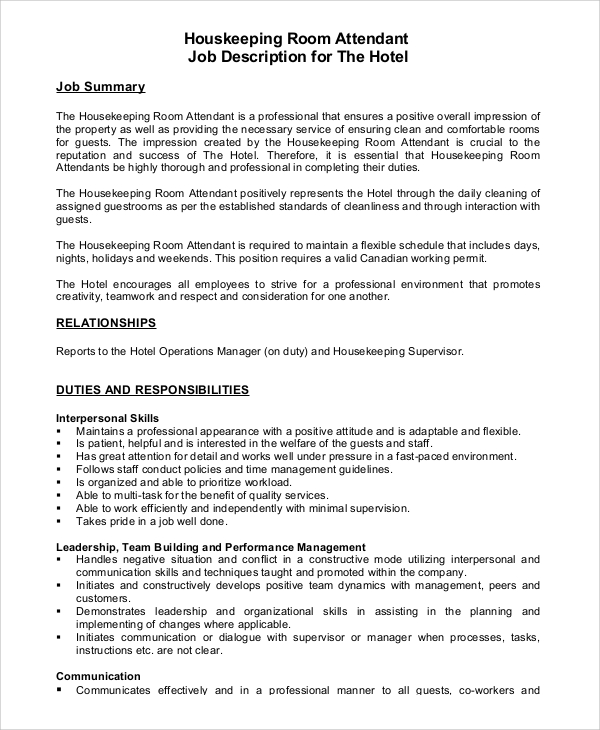 Cleaner Job Description Template