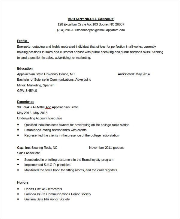 sales customer service resume in pdf