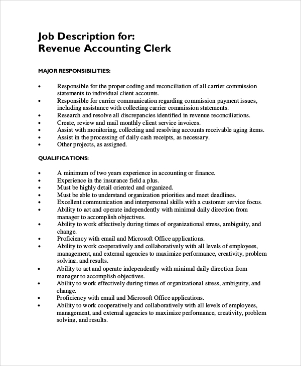 Contoh Job Description Account Receivable - Agape Locs