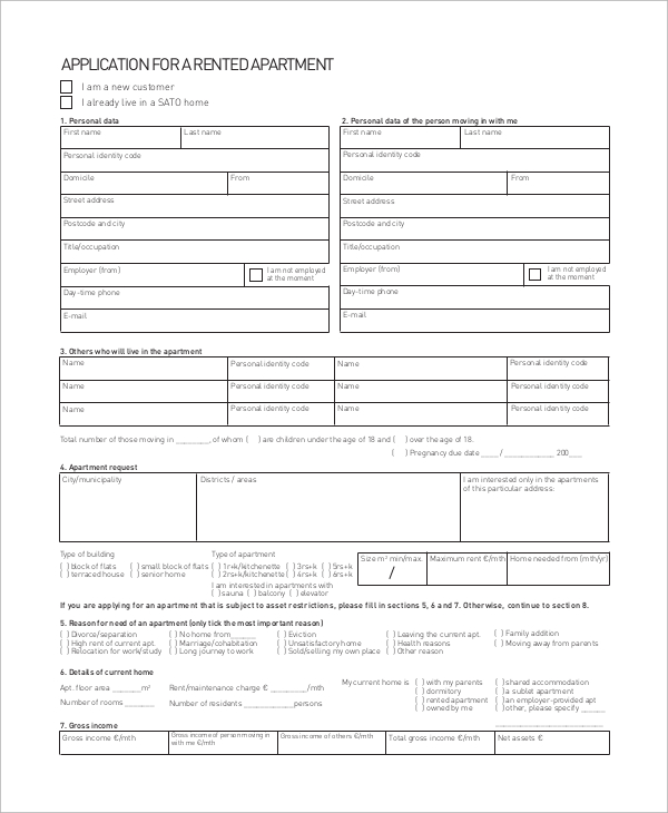 application for rented apartment1